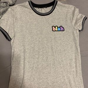 Forever 21 graphic cropped length tee